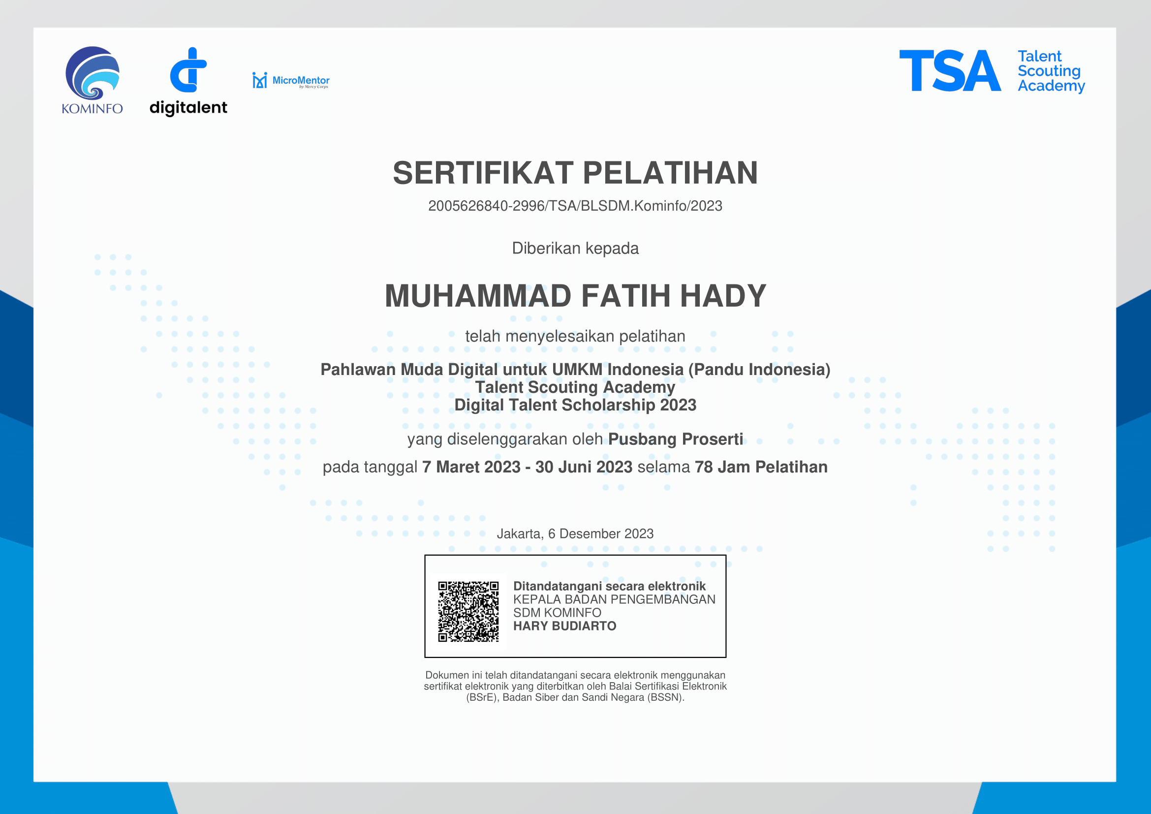 Certificate
